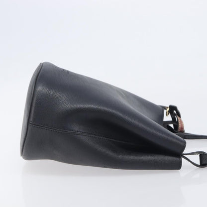 Burberry Lorne Bucket Leather, Black, Leather, Handbag