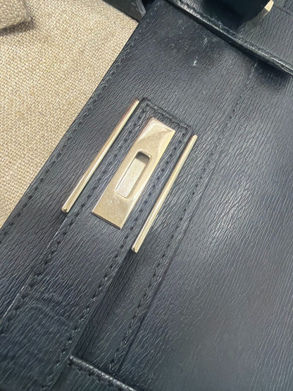 Gucci Business Leather, Black, Leather, Handbag