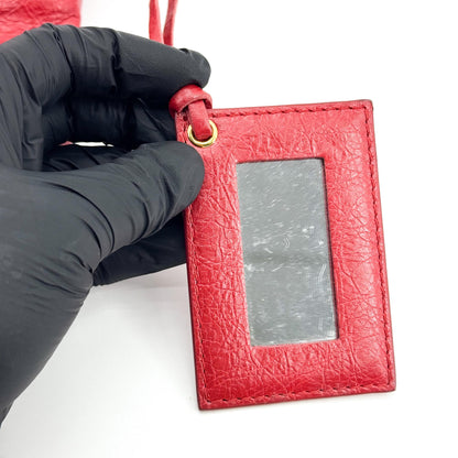 Balenciaga Classic Studs Envelope Strap Clutch Leather, Red, Leather, Clutch