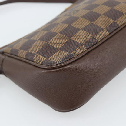 Louis Vuitton Trousse Make Up Damier, Brown, Canvas, Clutch