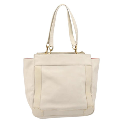 Chloe Eden Leather, White, Leather, Tote Bag