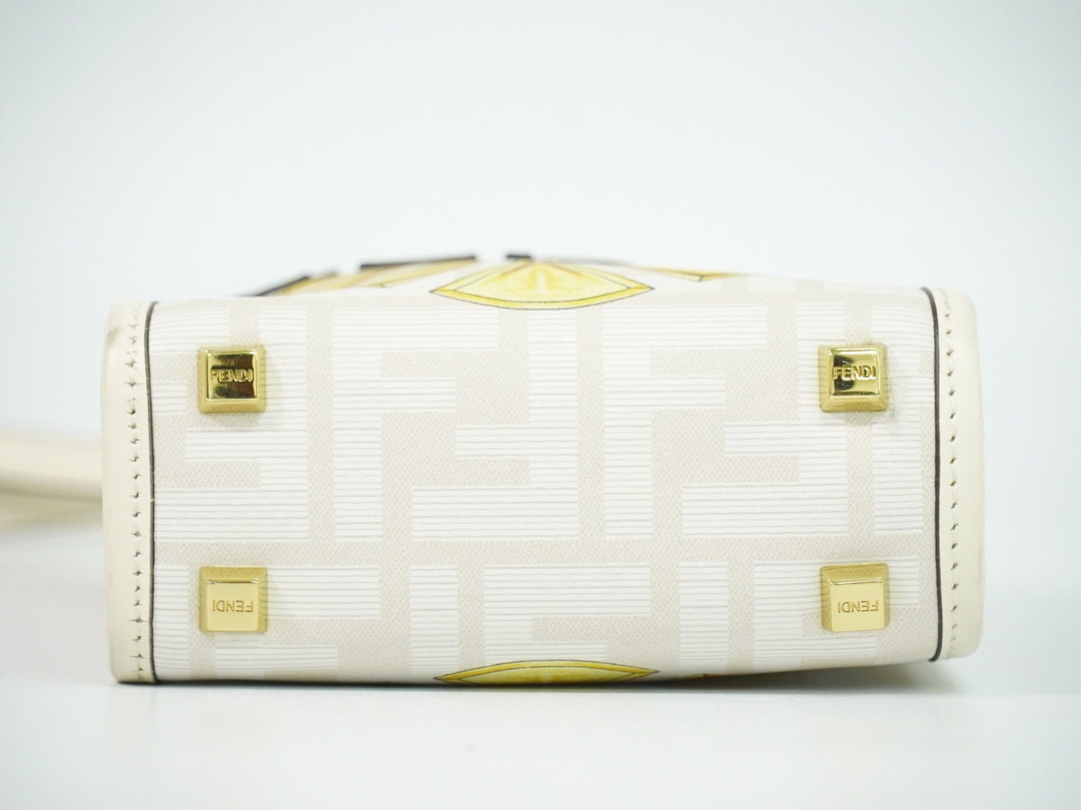 Fendi x Versace Fendace Convertible Sunshine Shopper Printed Laminated Leather, Multicolour, Leather, Tote Bag