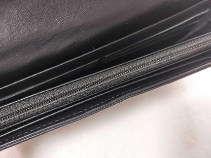 Chanel Boy Flap Quilted Lambskin, Black, Leather, Wallet