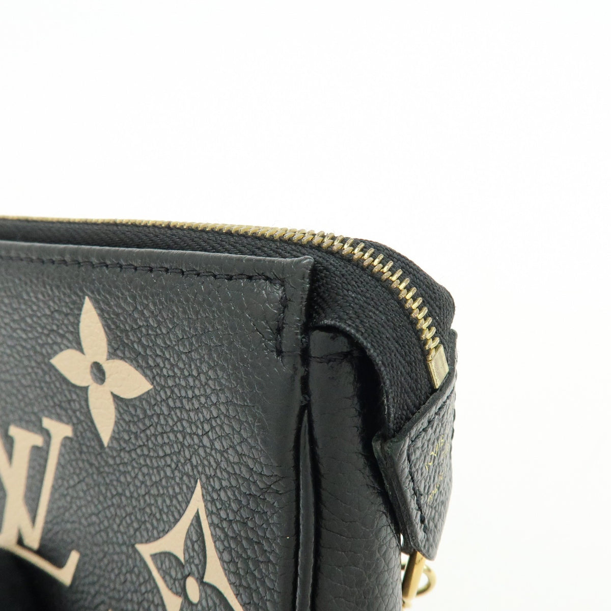 Louis Vuitton Pochette Accessoires Bicolor Monogram Empreinte Giant, Black, Leather, Clutch