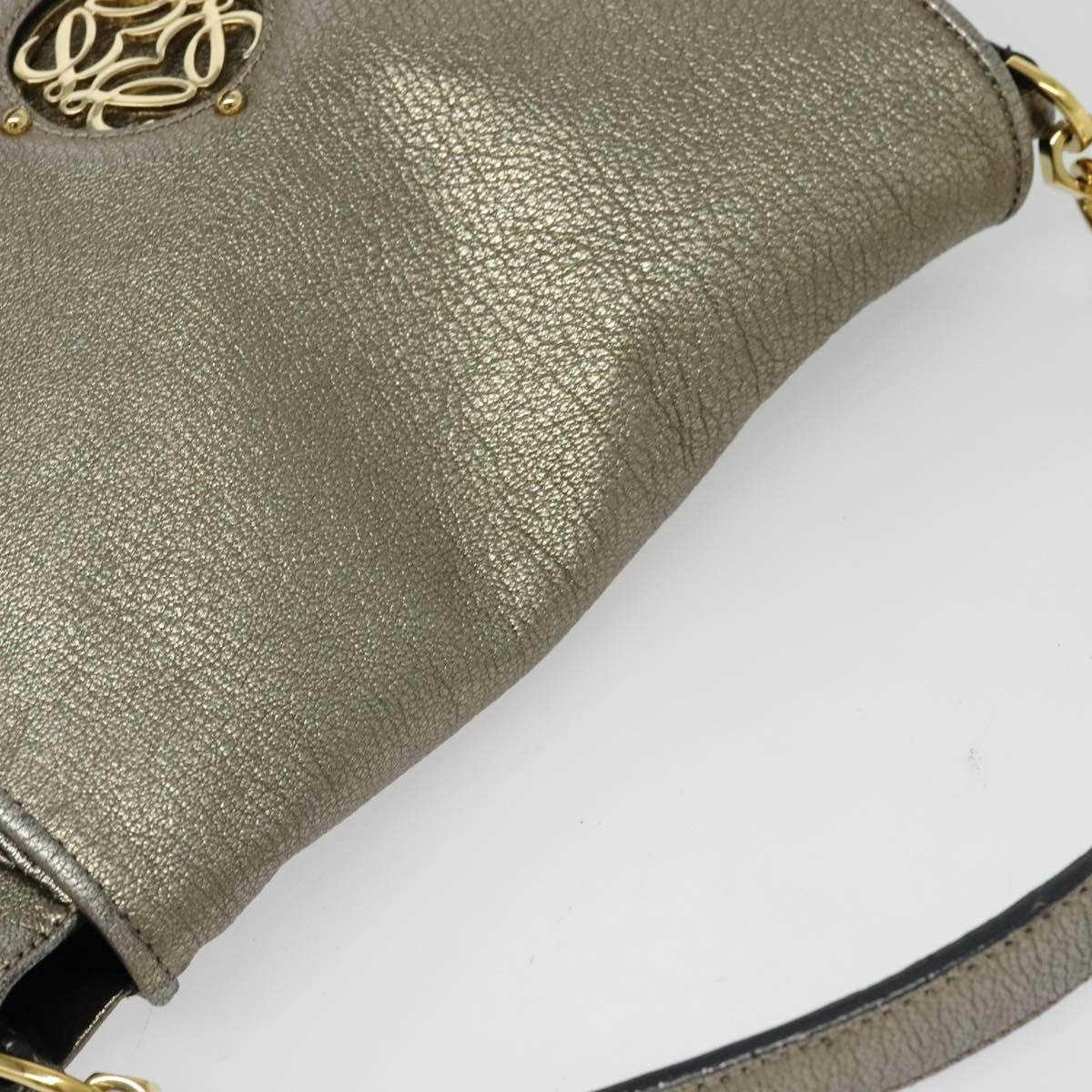 Loewe Anagram Leather, Gold, Leather, Tote Bag