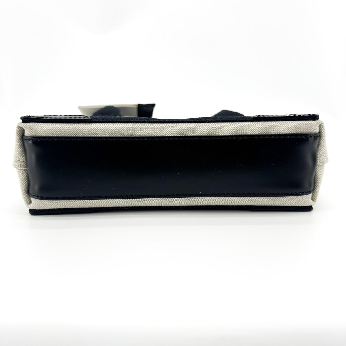 Balenciaga Navy Cabas Canvas with Leather, Black, Canvas, Tote Bag