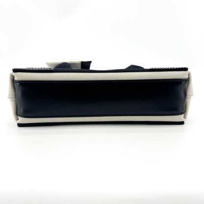 Balenciaga Navy Cabas Canvas with Leather, Black, Canvas, Tote Bag