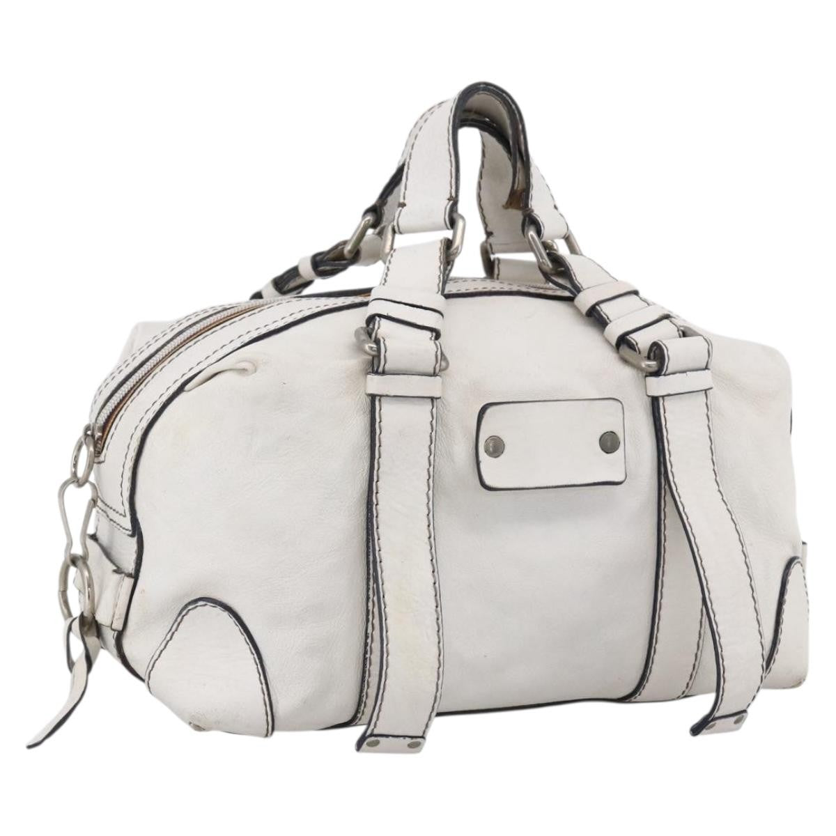 Chloe Handbag Leather, White, Leather, Handbag