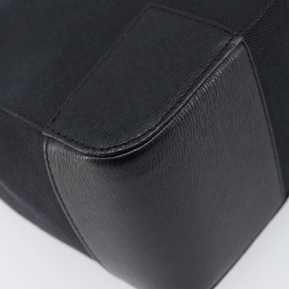 Gucci Vintage G logo Canvas, Black, Leather, Shoulder Bag