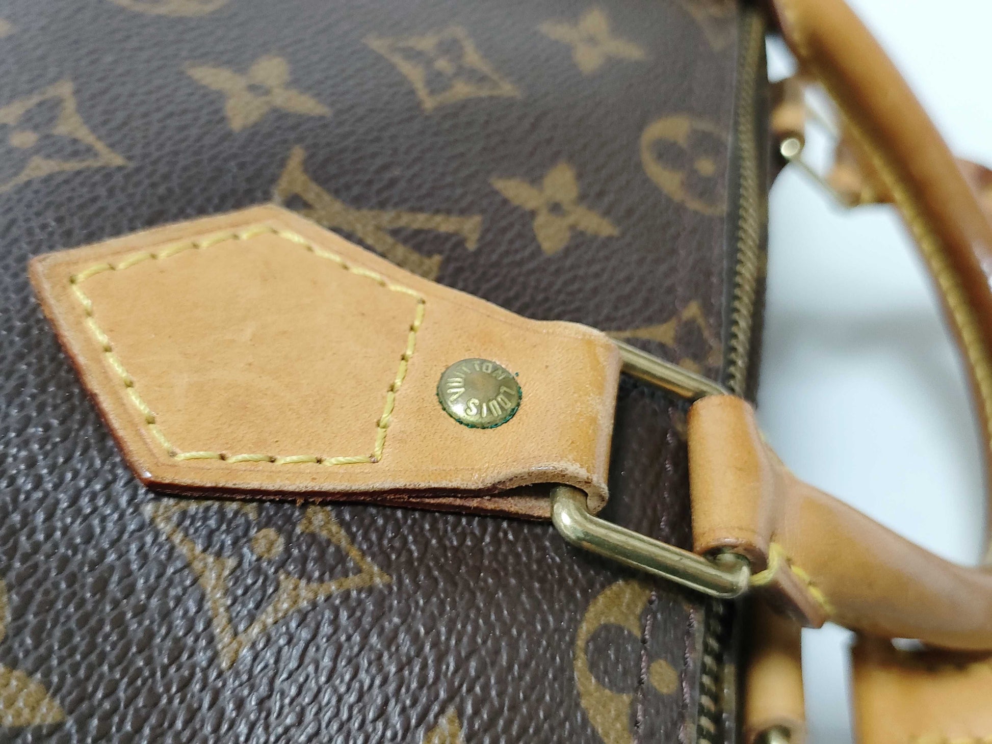 Louis Vuitton Speedy Handbag Monogram Canvas, Brown, Canvas, Handbag