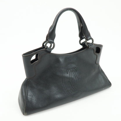 Cartier Marcello Leather, Black, Leather, Handbag