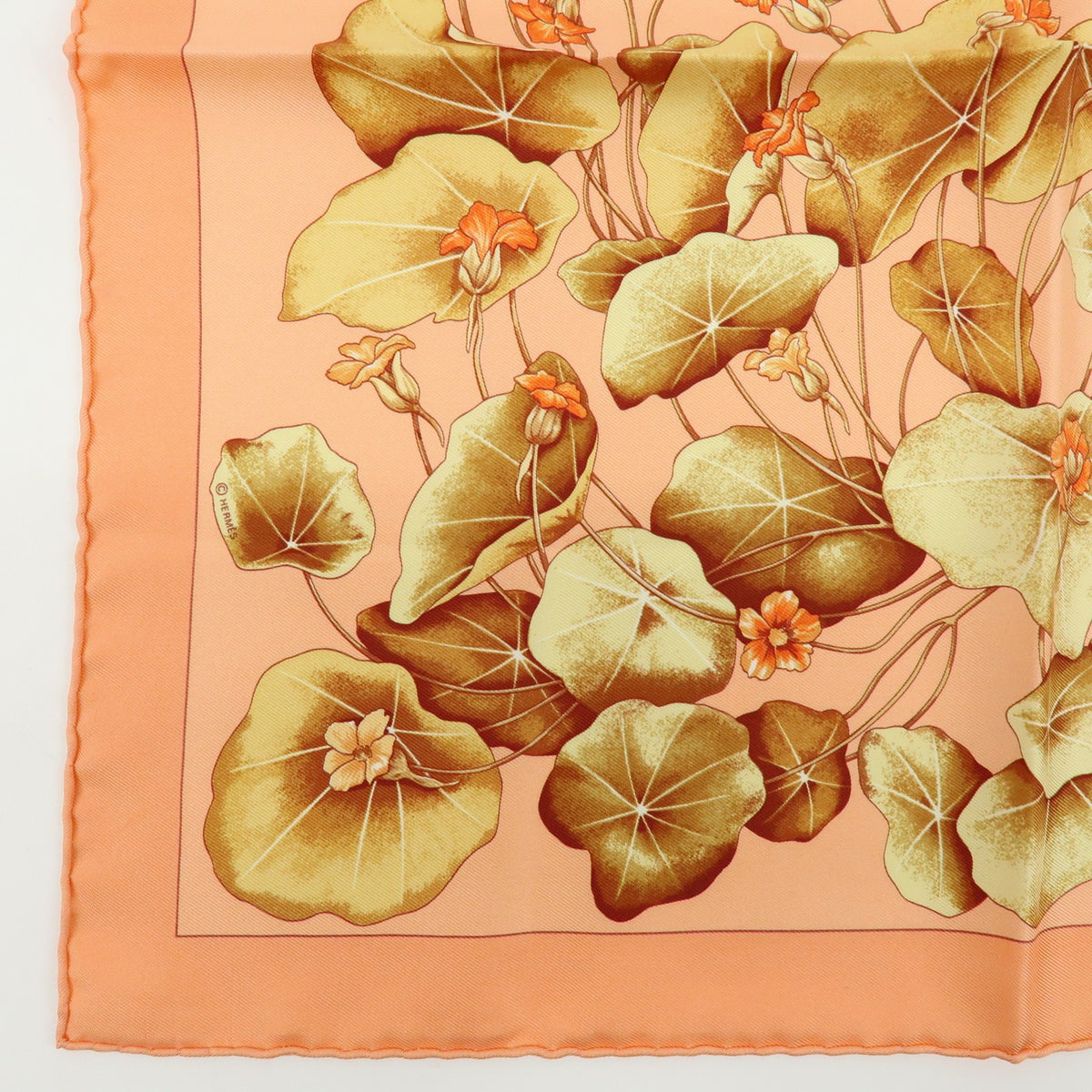 Hermes Carré 45 Les Capucines 100% Silk, Multicolour, Silk, Scarf