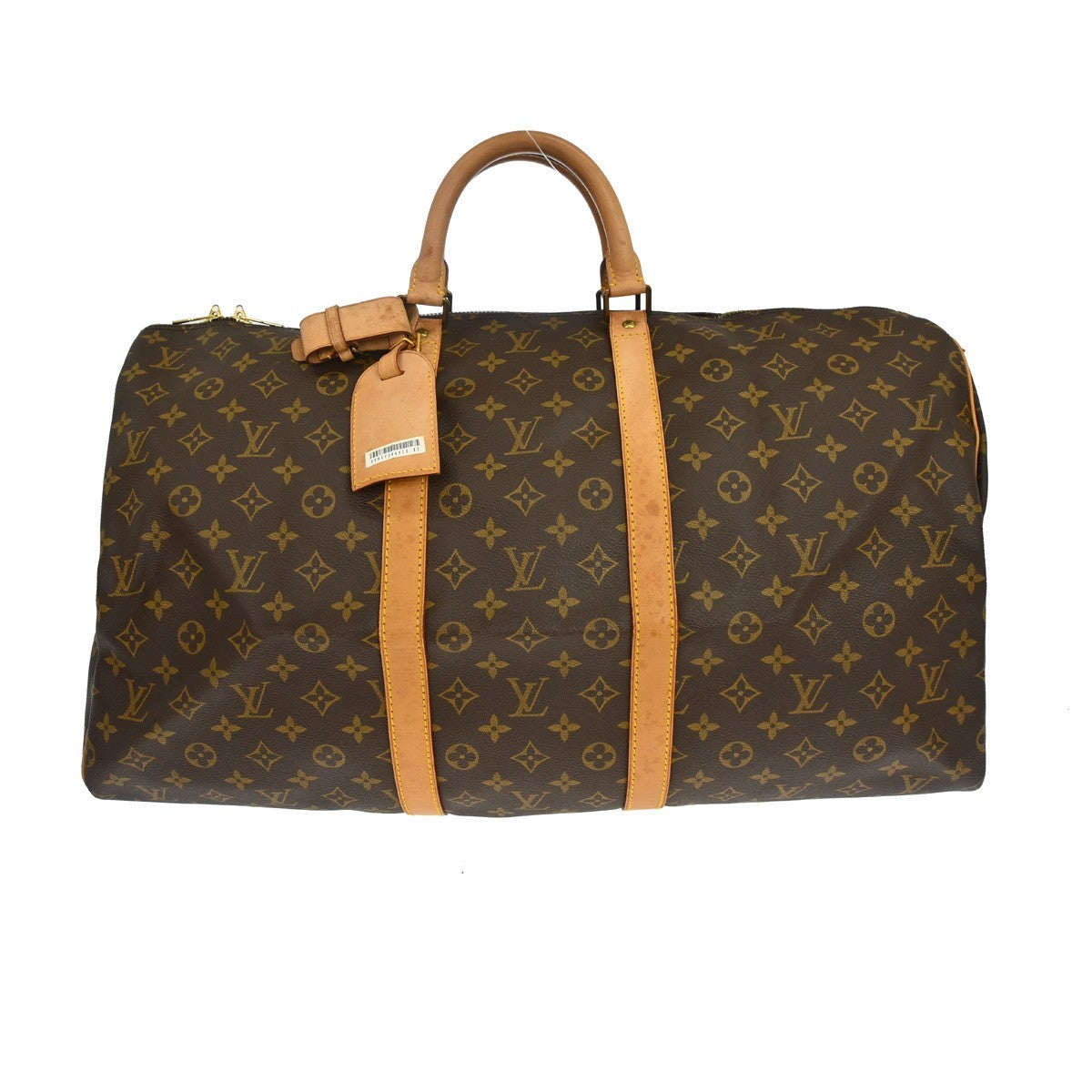 Louis Vuitton Keepall Monogram, Brown, Canvas, Travel Bag