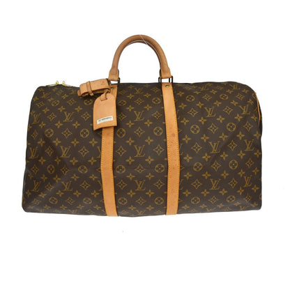 Louis Vuitton Keepall Monogram, Brown, Canvas, Travel Bag