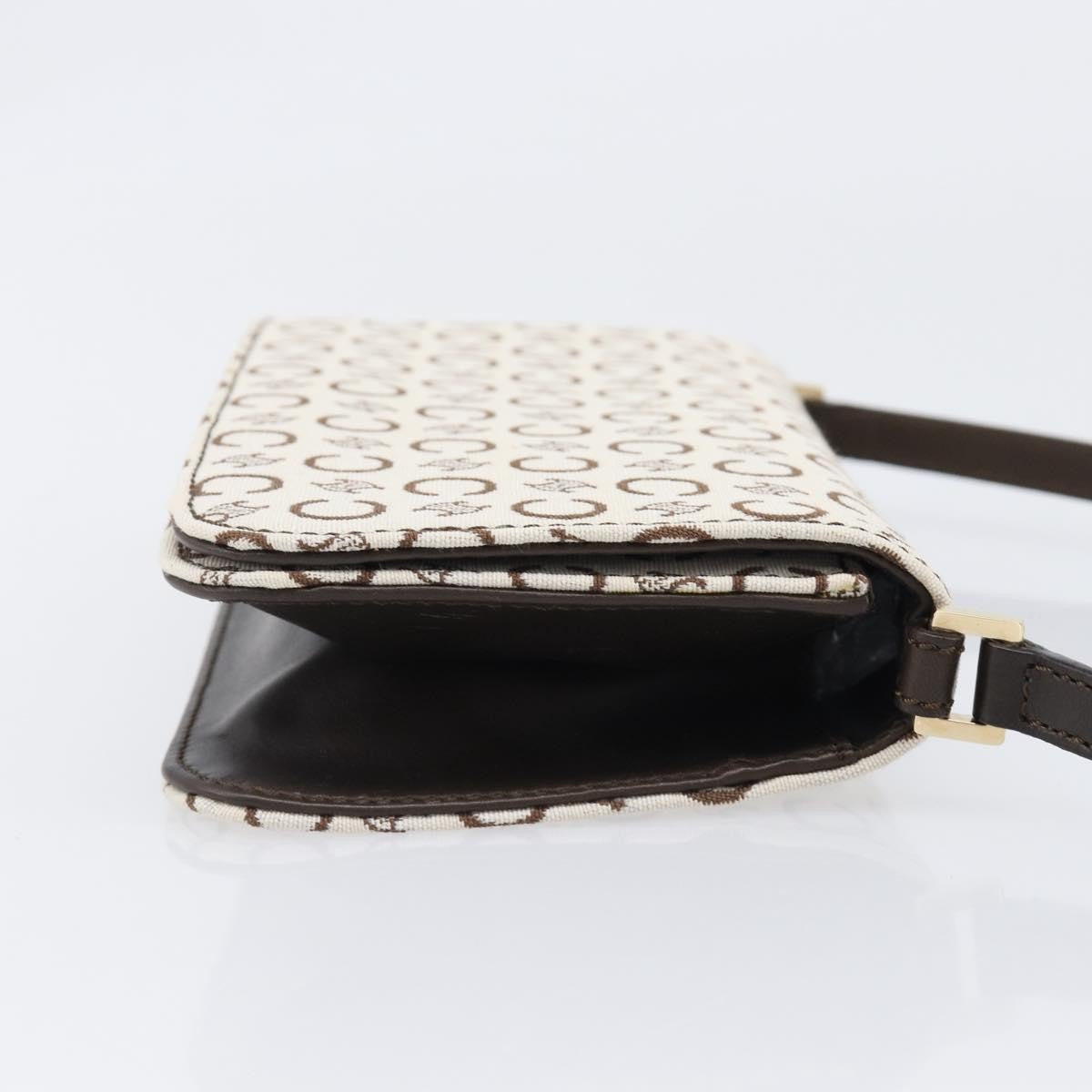Celine C Macadam Shoulder Canvas, Beige, Canvas, Handbag