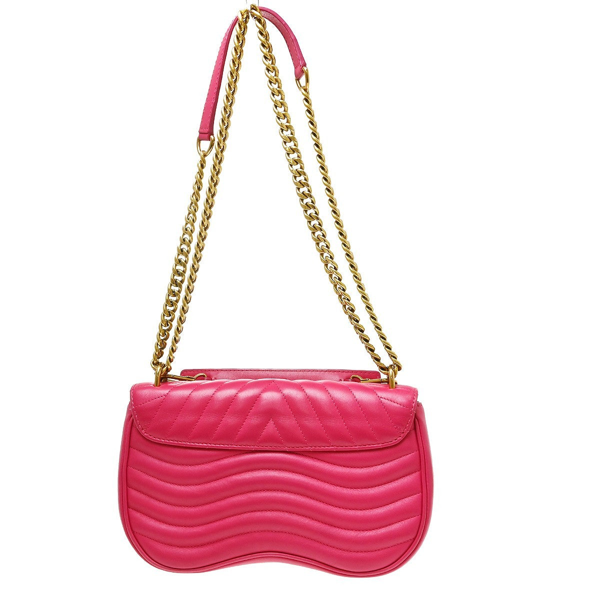 Louis Vuitton New Wave Chain Quilted Leather, Pink, Leather, Handbag