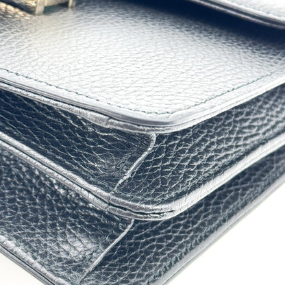 Gucci Interlocking Leather, Black, Leather, Shoulder Bag