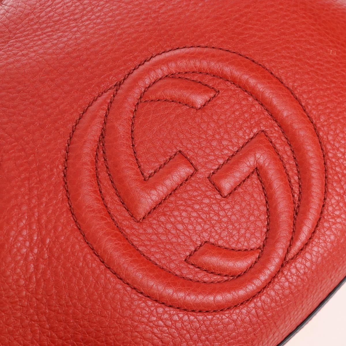Gucci Soho Convertible Soft Top Handle Leather, Orange, Leather, Handbag