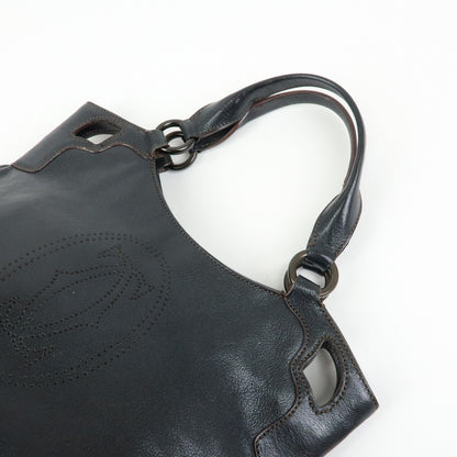 Cartier Marcello Leather, Black, Leather, Handbag