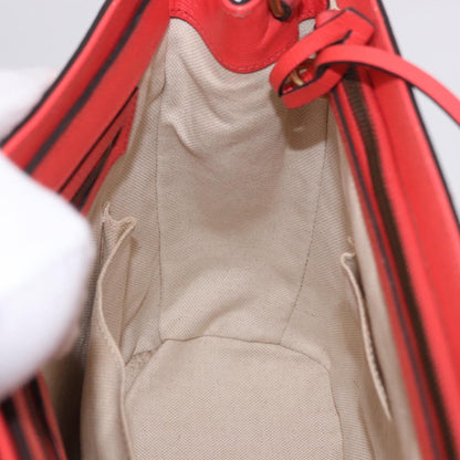 Gucci Bright Bit Convertible Leather, Red, Leather, Tote Bag
