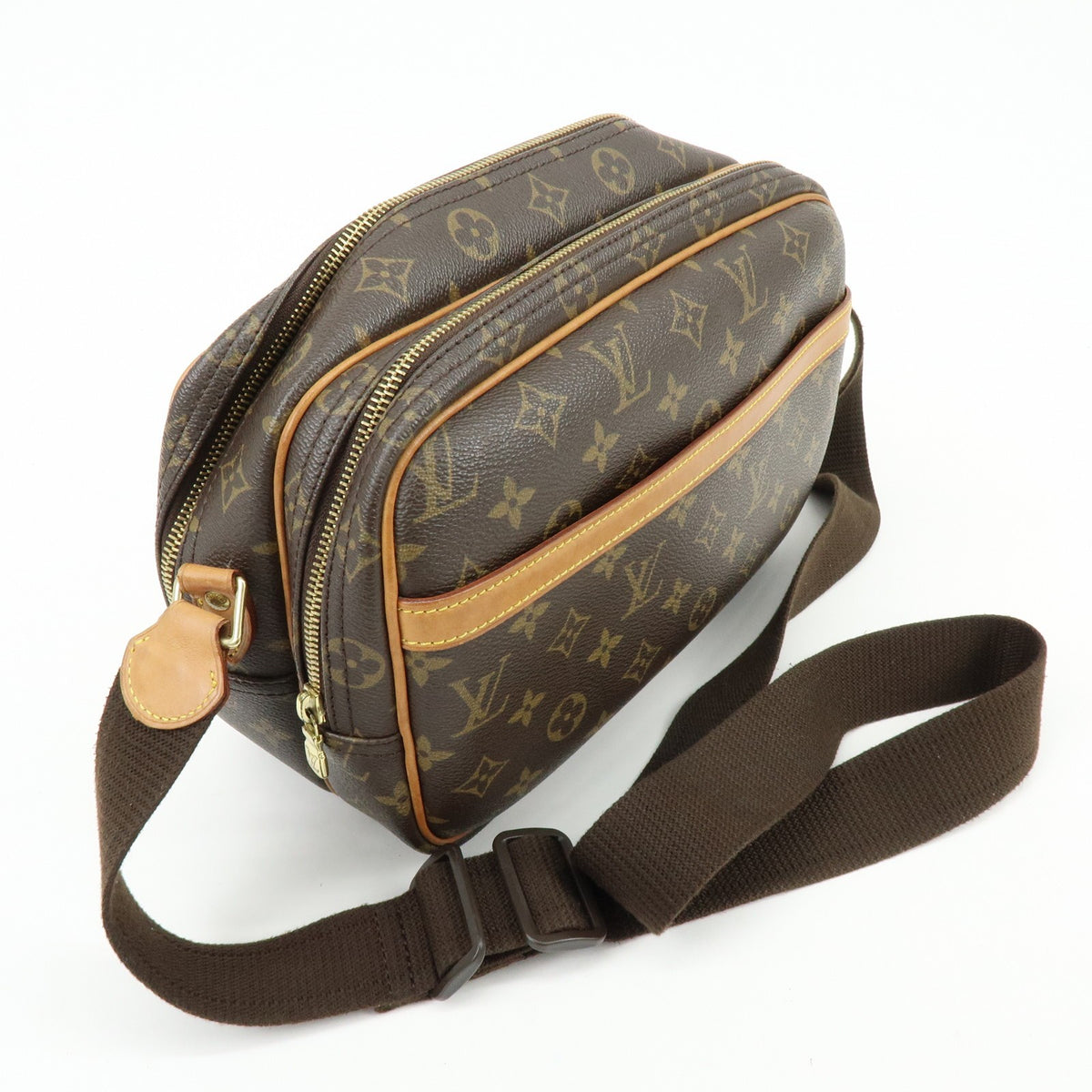 Louis Vuitton Reporter Monogram Canvas, Brown, Canvas, Shoulder Bag