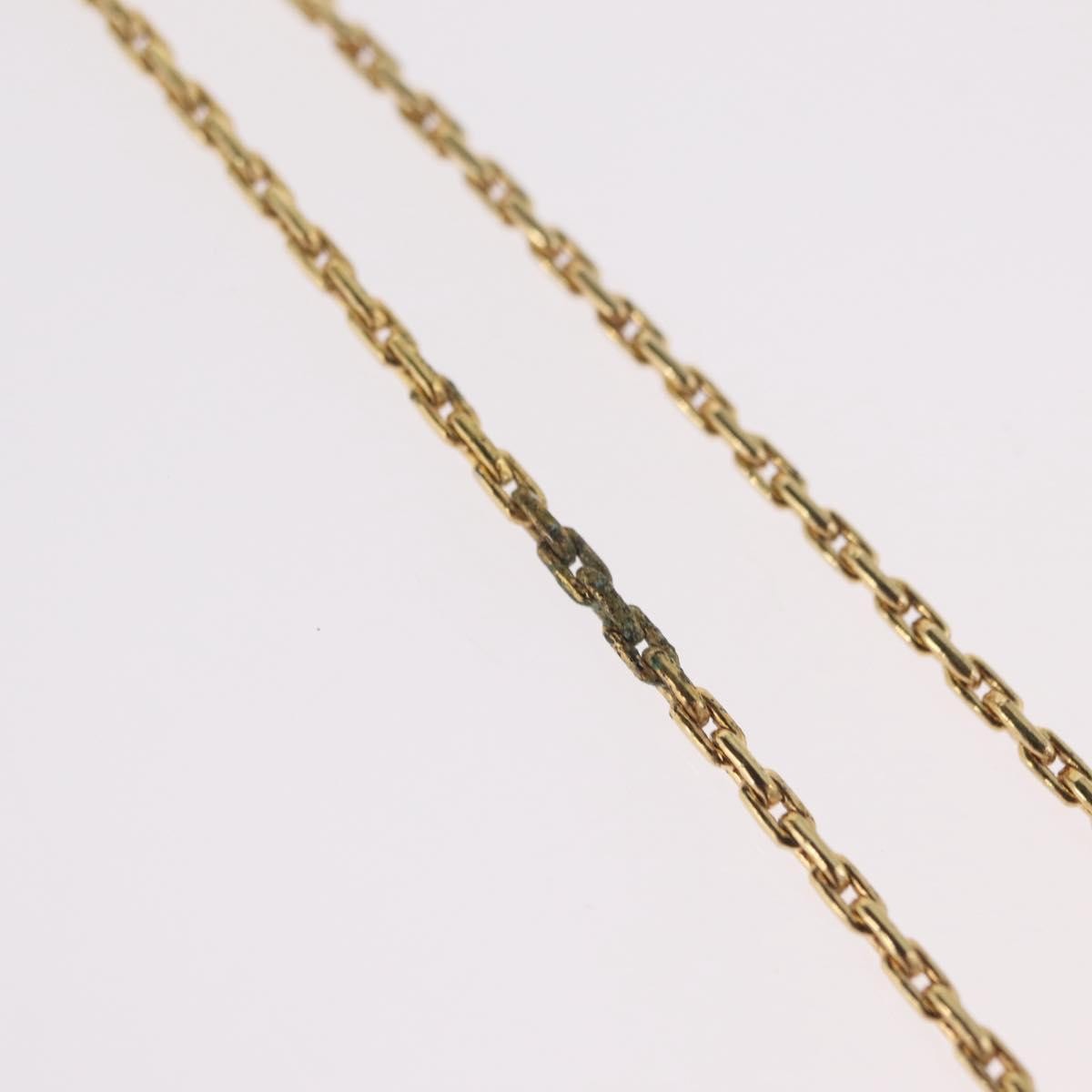 Christian Dior Logo Heart Pendant Metal, Gold, Metal, Necklace