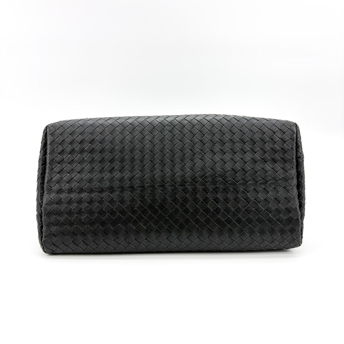 Bottega Veneta Roma Intrecciato Nappa, Gray, Leather, Handbag