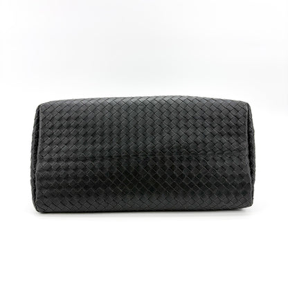 Bottega Veneta Roma Intrecciato Nappa, Gray, Leather, Handbag