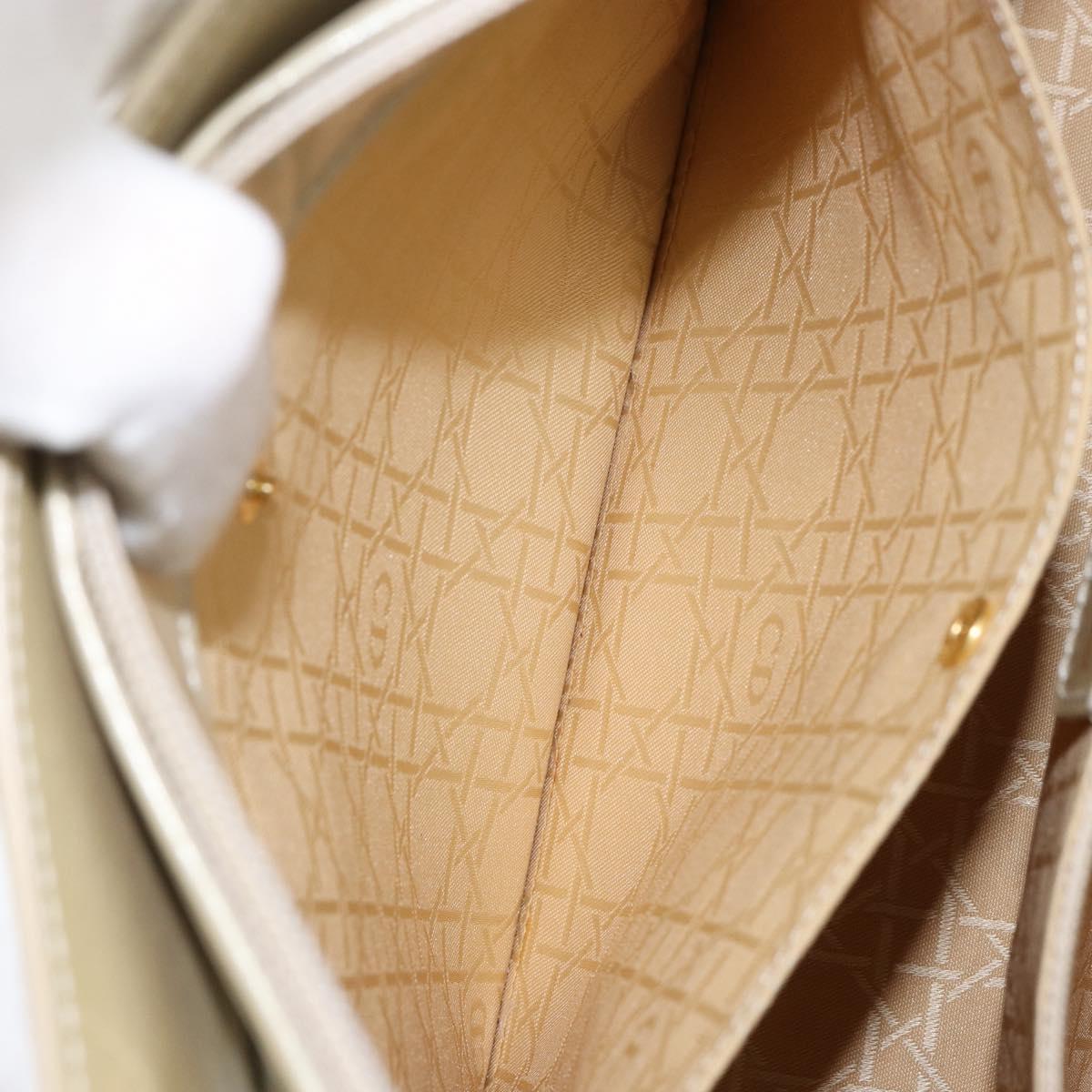 Christian Dior Diorissimo Tote Patent leather, BEIGE, LEATHER, Tote bag