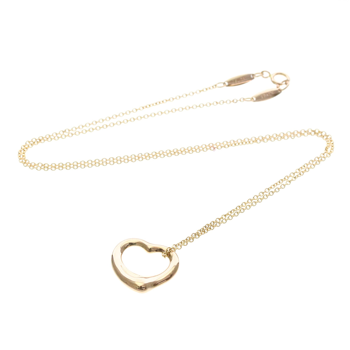 Tiffany & Co. Elsa Peretti Open Heart Pendant 18K Rose Gold, Pink, Pink Gold, Necklace