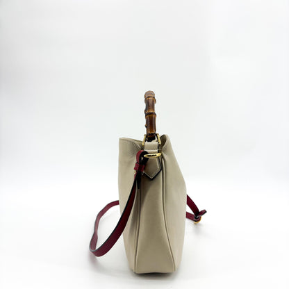 Gucci Diana Bamboo Leather, Beige, Leather, Shoulder Bag