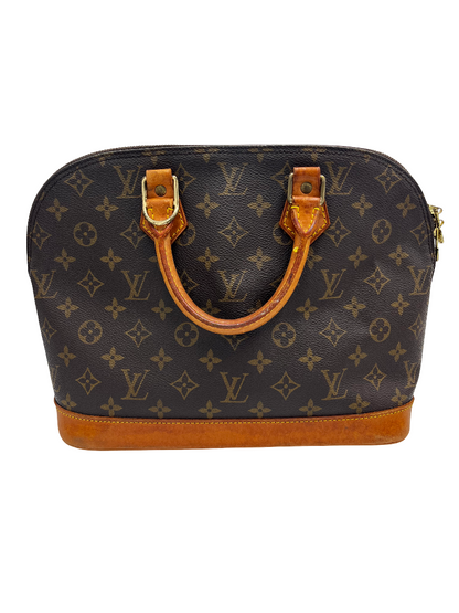 Louis Vuitton Alma Handbag Monogram Canvas, Brown, Canvas, Handbag