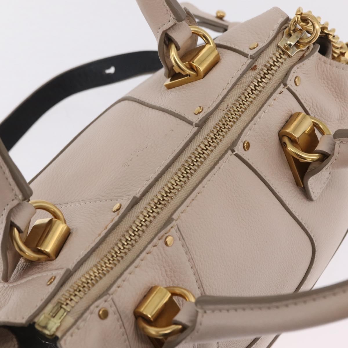 Chloe Hailey Leather, Beige, Leather, Handbag