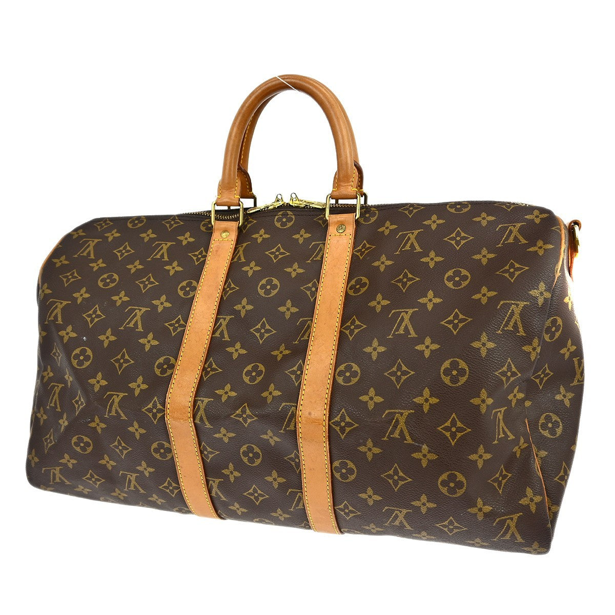 Louis Vuitton Keepall Bandoulière Monogram, Brown, Canvas, Travel Bag