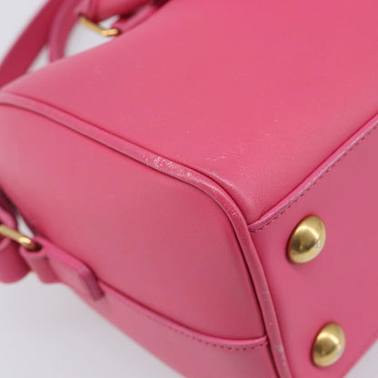 Saint Laurent Classic Duffle Leather, Pink, Leather, Handbag