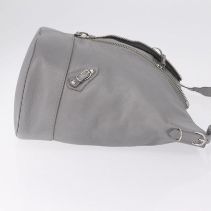 Balenciaga Papier Drop Bucket Leather, Silver, Leather, Handbag