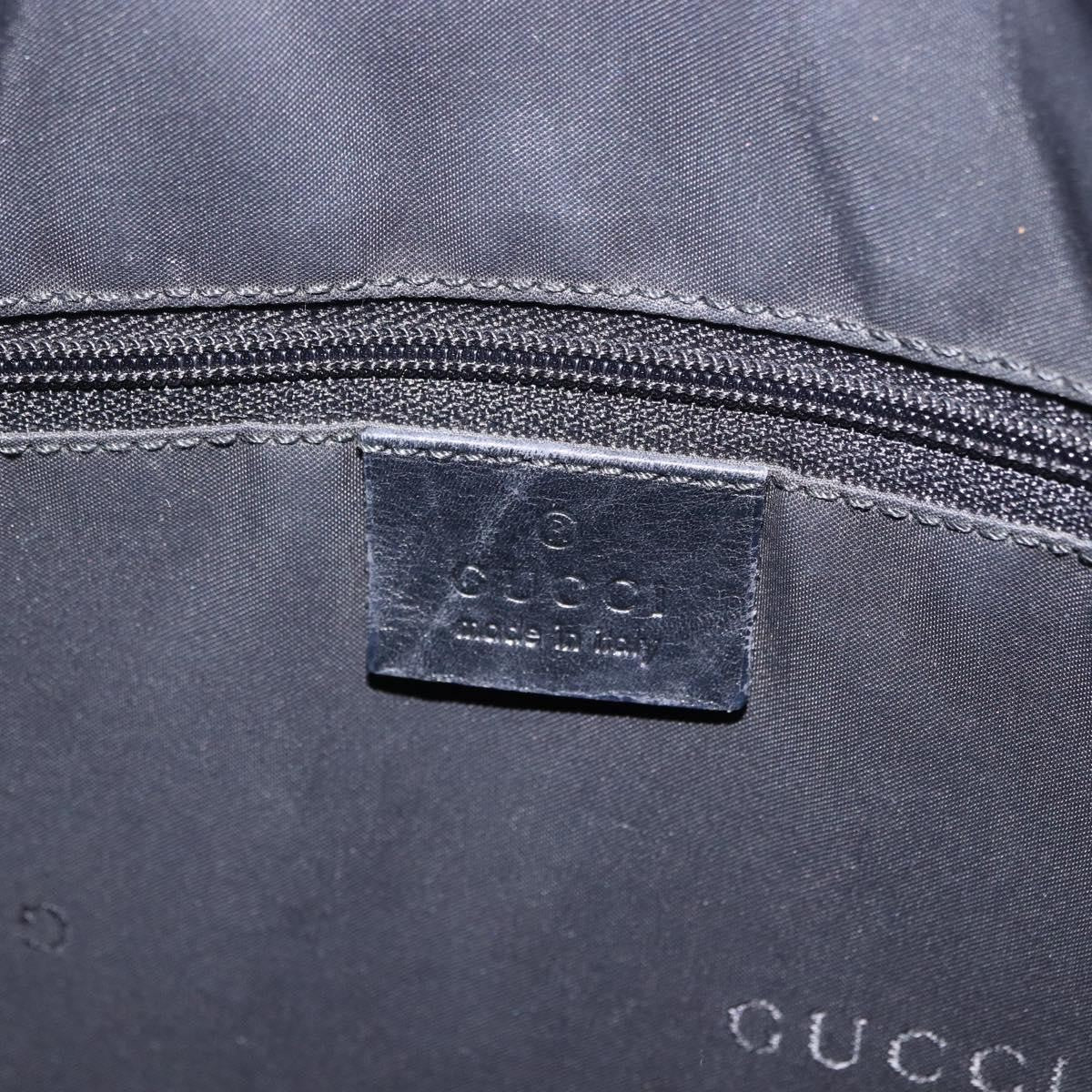 Gucci Vintage Bamboo Handle Open Hobo Leather, Black, Leather, Shoulder Bag