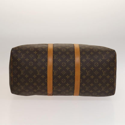 Louis Vuitton Keepall Bag Monogram Canvas, BROWN, CANVAS, Travel bag