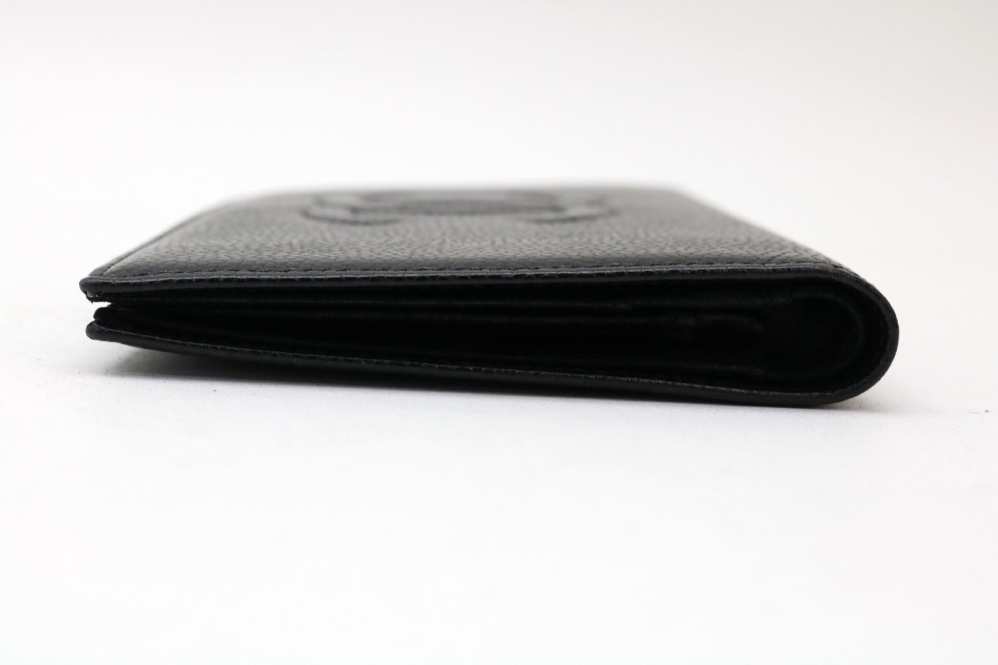 Chanel Coco Boy Flap Wallet Quilted Aged Calfskin, Black, Calfskin, Wallet