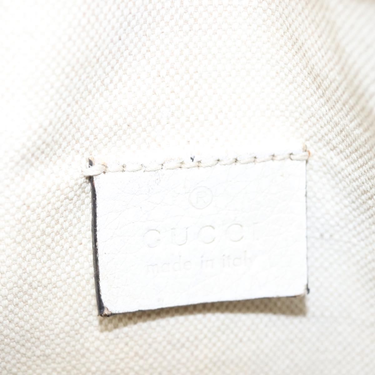 Gucci Logo Belt Leather with Enamel Buckle, White, Leather, Belt