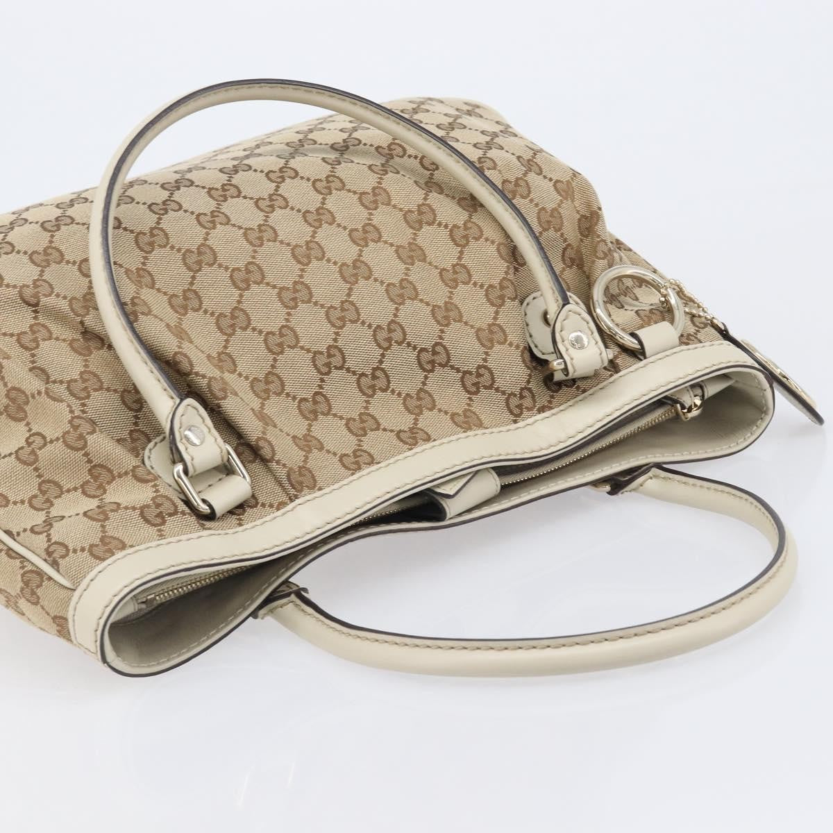 Gucci Sukey Top Handle GG Canvas, Beige, Canvas, Tote Bag
