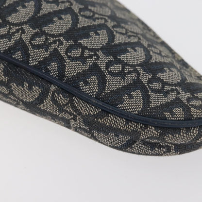 Christian Dior Vintage Saddle Bag Canvas, Navy, Canvas, Clutch