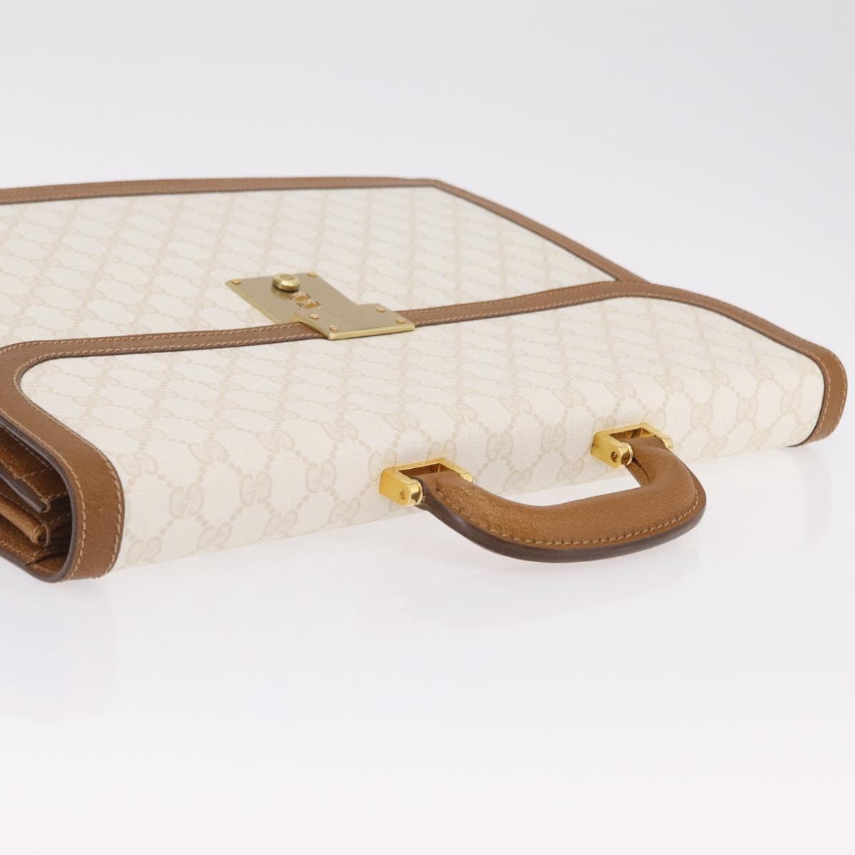 Gucci Business GG Canvas with Leather, Beige, Canvas, Handbag