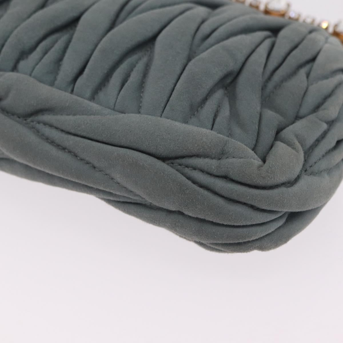 Miu Miu Matelassé Frame Clutch Matelassé Leather, Gray, Suede, Clutch