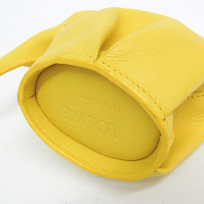Loewe Elephant Coin Purse Leather, Yellow, Leather, Clutch