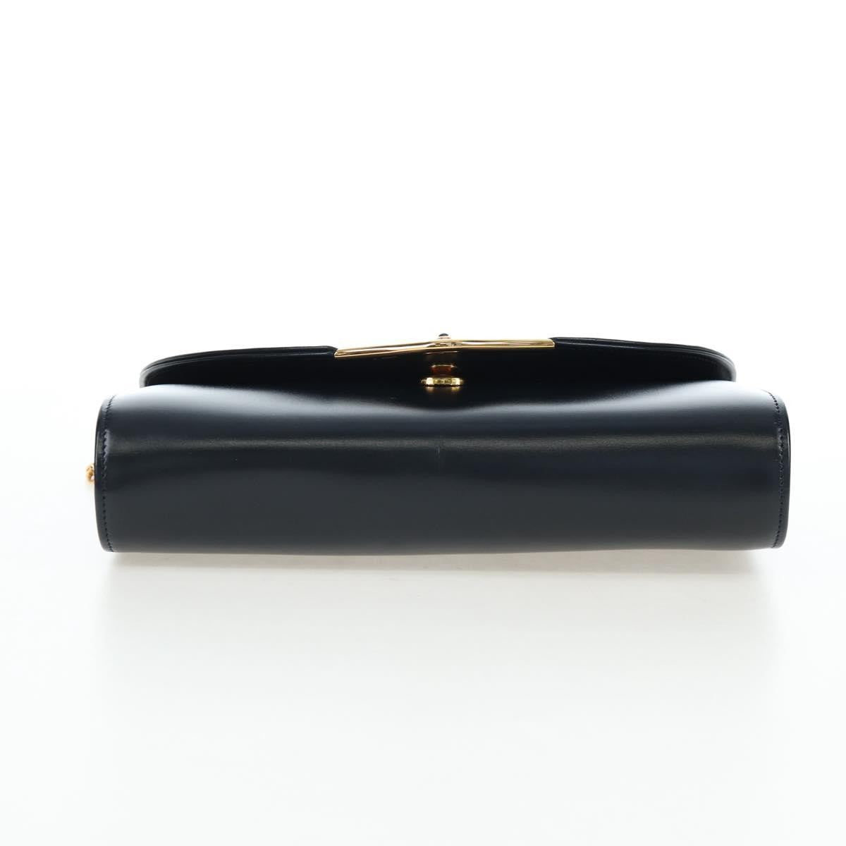Cartier Sapphire Line Leather, Navy, Leather, Shoulder Bag
