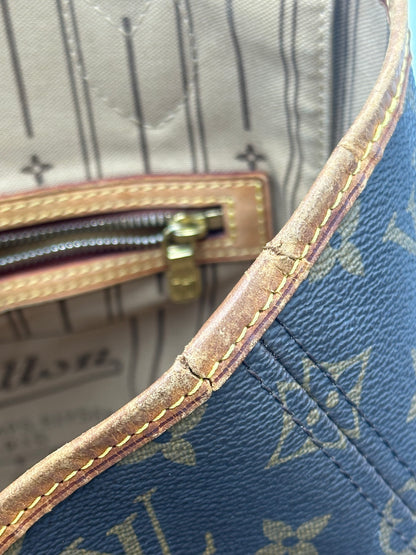Louis Vuitton Neverfull NM Tote Monogram Canvas, Brown, Leather, Shoulder Bag