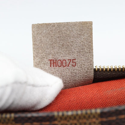 Louis Vuitton Trousse Make Up Damier, Brown, Canvas, Clutch