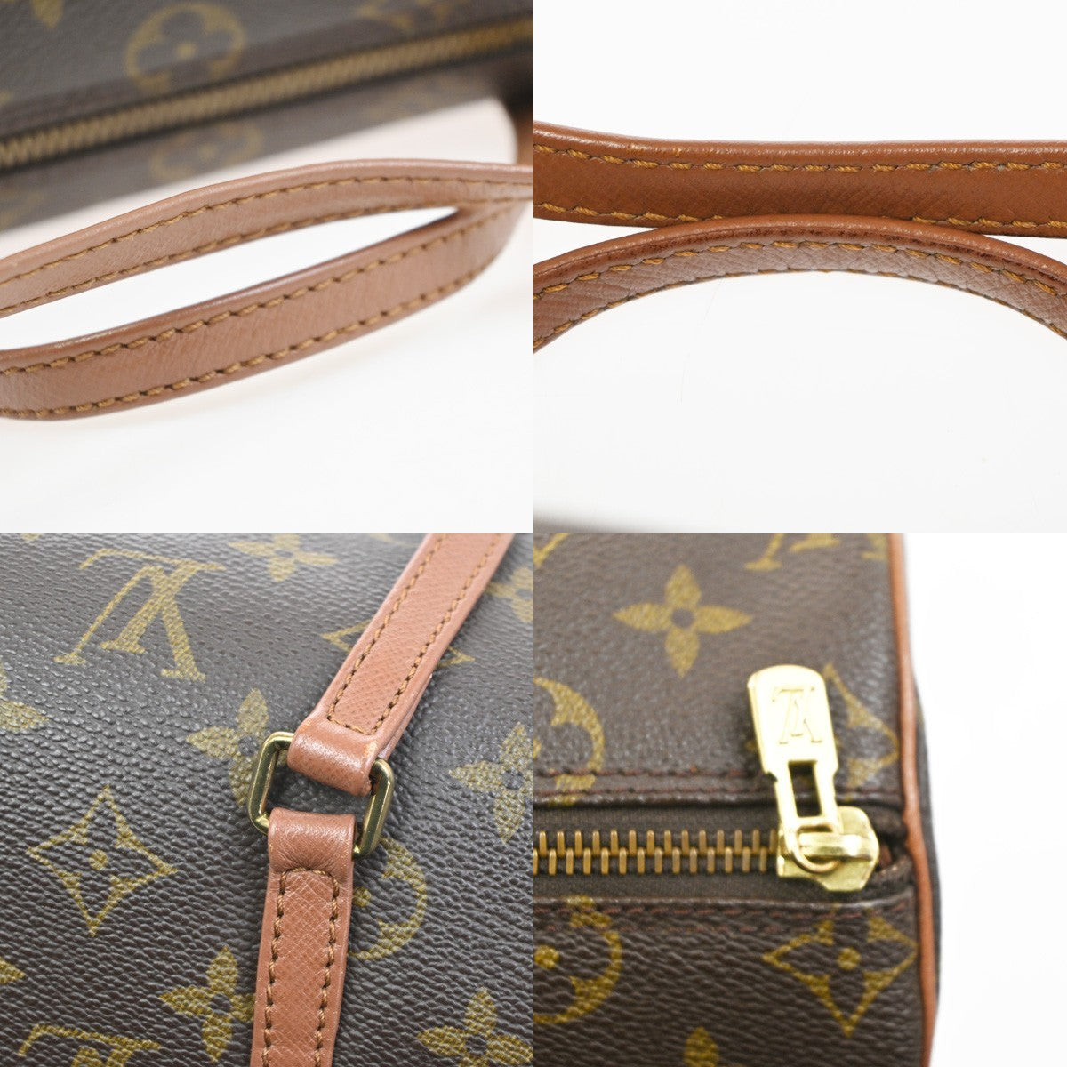 Louis Vuitton Papillon Monogram Canvas, Brown, Leather, Handbag