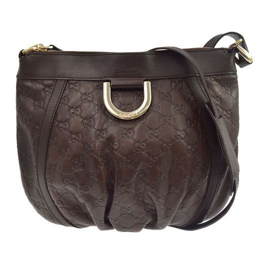 Gucci D Ring Messenger Guccissima Leather, Brown, Leather, Shoulder Bag